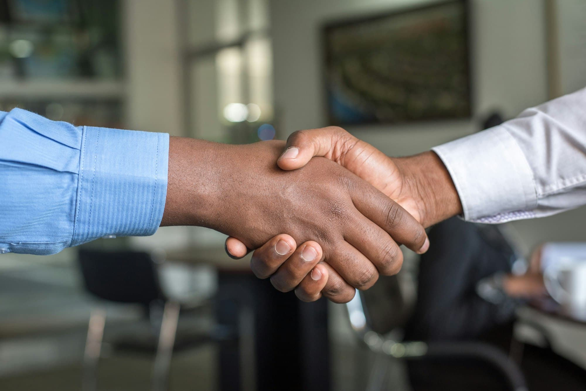 Trade partners closing a cross-border agreement